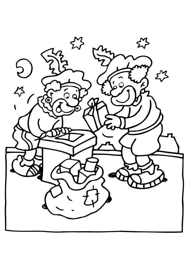 Fargeleggingsbilde svarte-petter