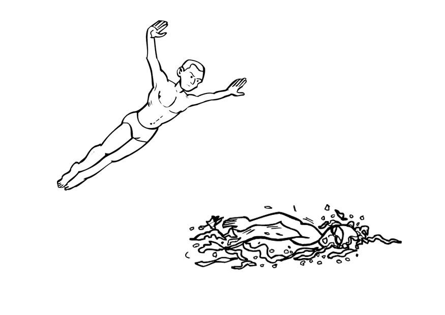 svA¸mming Fargeleggingsbilde svA¸mming