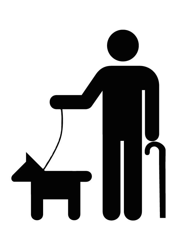 Fargeleggingsbilde symbol for blindhet