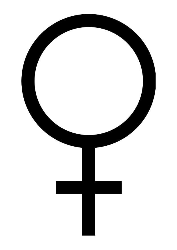 symbol kvinne Fargeleggingsbilde symbol kvinne