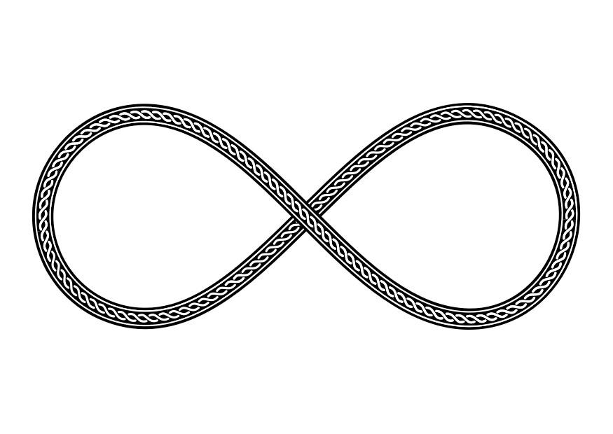 Fargeleggingsbilde symbol - uendelig