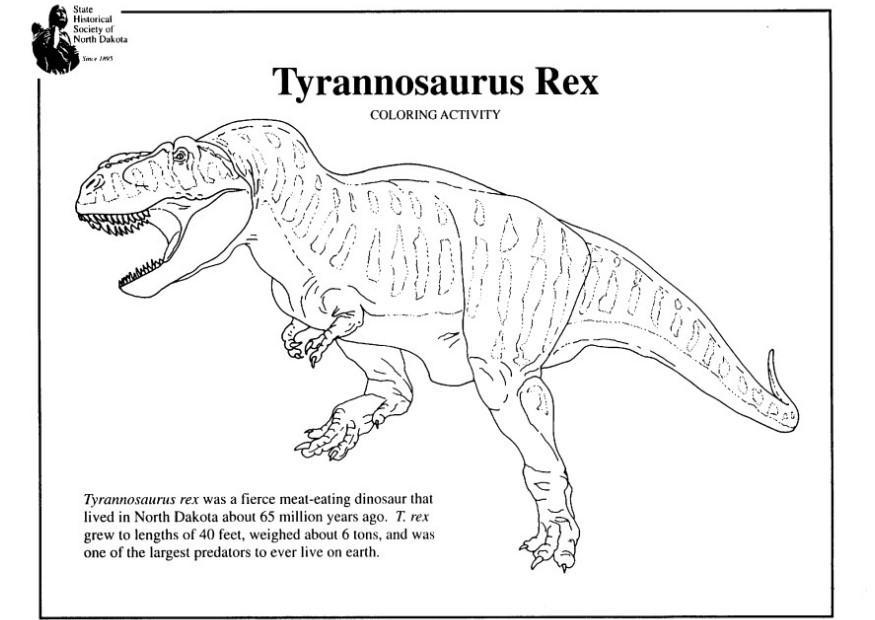 Fargeleggingsbilde t-rex