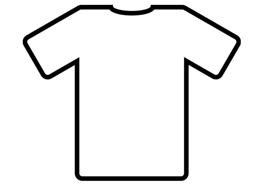 Fargeleggingsbilde t-skjorte