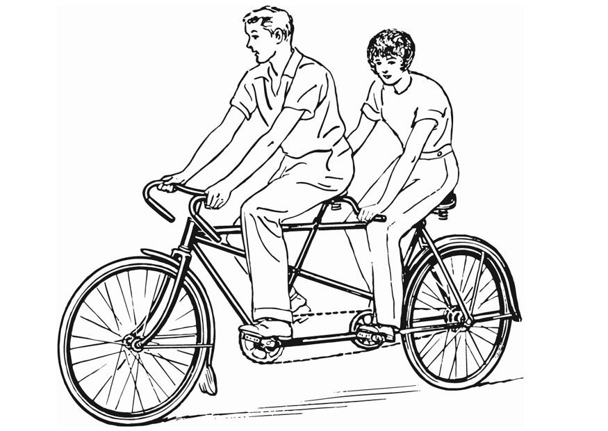 Fargeleggingsbilde tandem