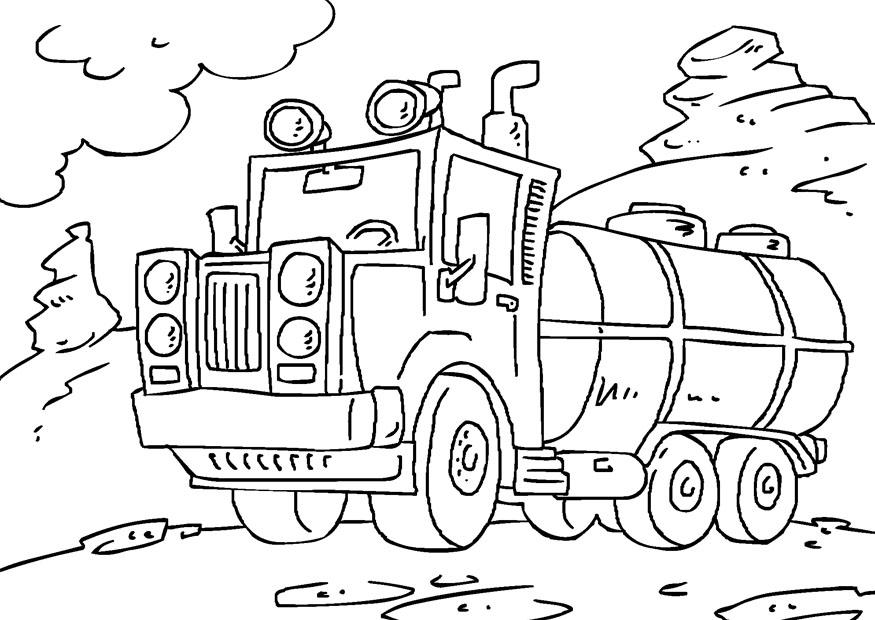 tankbil Fargeleggingsbilde tankbil