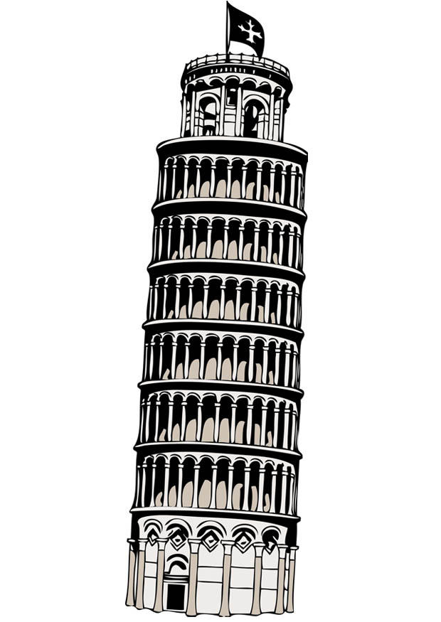 Fargeleggingsbilde tA¥rnet i pisa