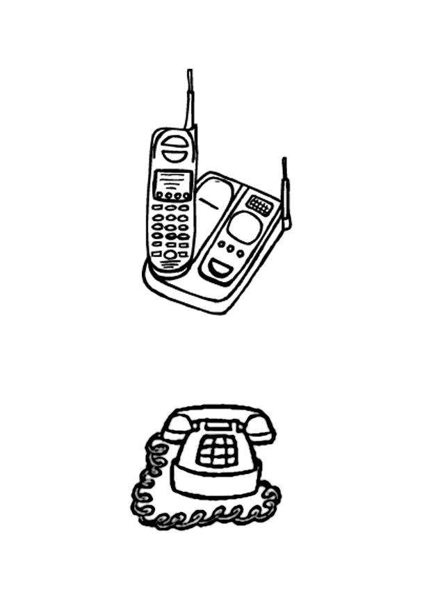 telefoner Fargeleggingsbilde telefoner