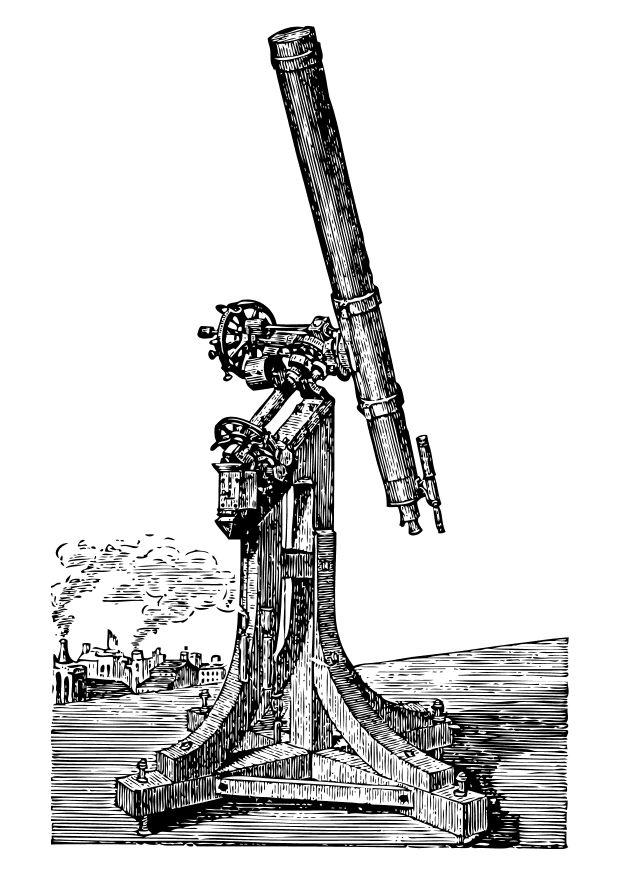 Fargeleggingsbilde teleskop
