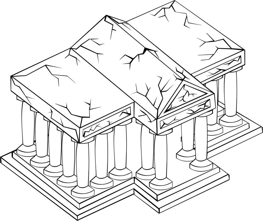 tempel Fargeleggingsbilde tempel