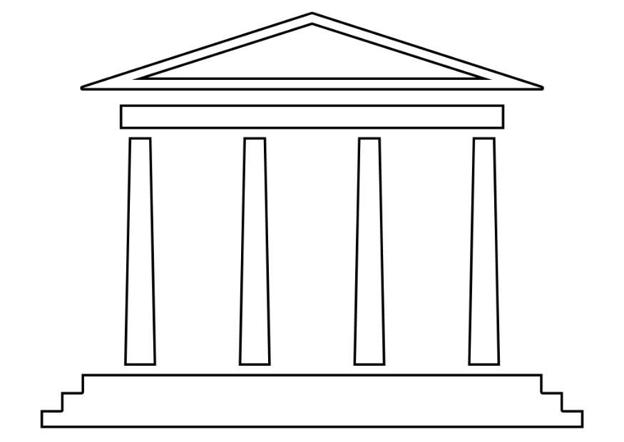 Fargeleggingsbilde tempel