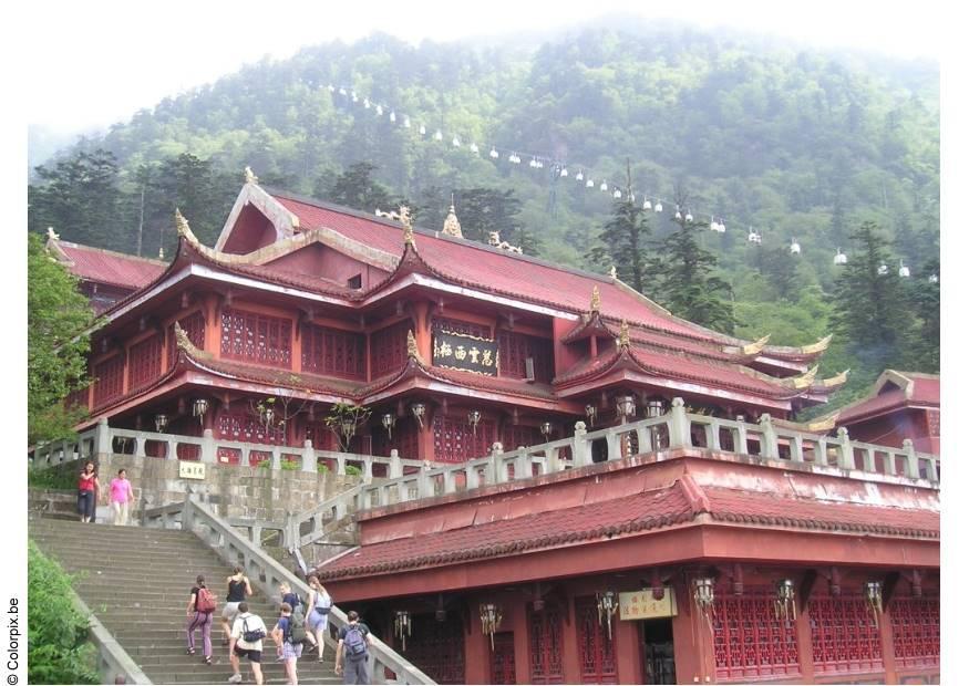 tempel i mount emei Foto tempel i mount emei