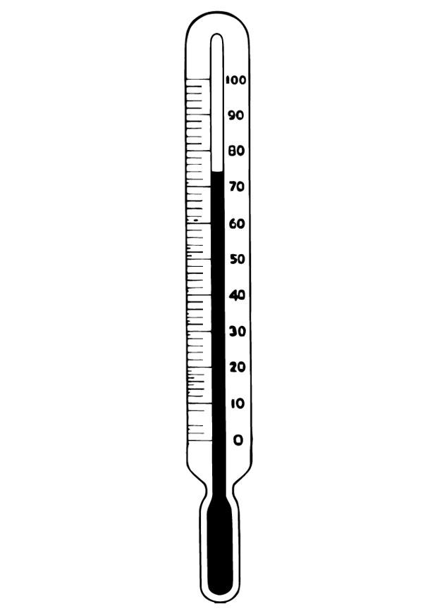 temperatur - termometer Fargeleggingsbilde temperatur - termometer