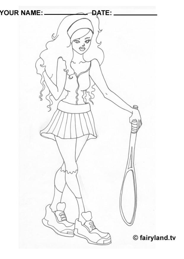 tennis Fargeleggingsbilde tennis