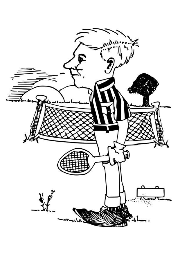 Fargeleggingsbilde tennis