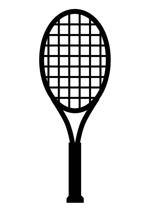 Fargeleggingsbilde tennisracket