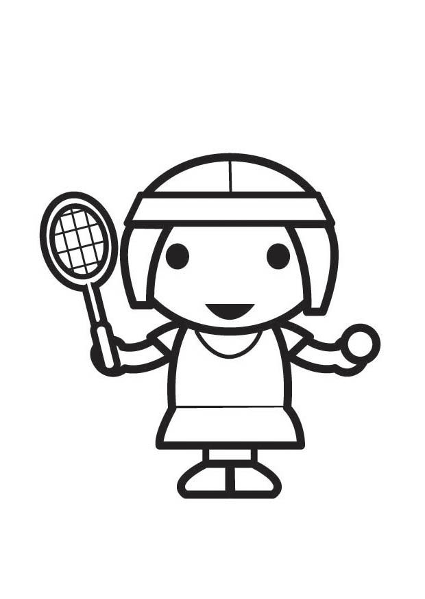tennisspiller Fargeleggingsbilde tennisspiller