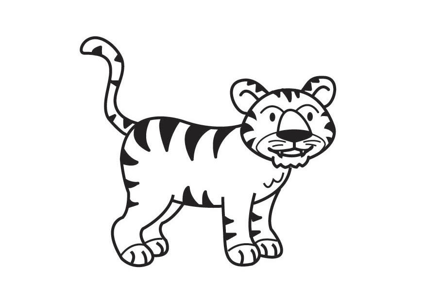 Fargeleggingsbilde tiger