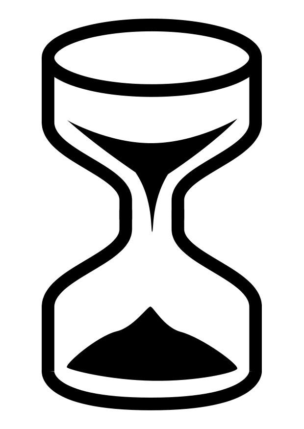 Fargeleggingsbilde timeglass