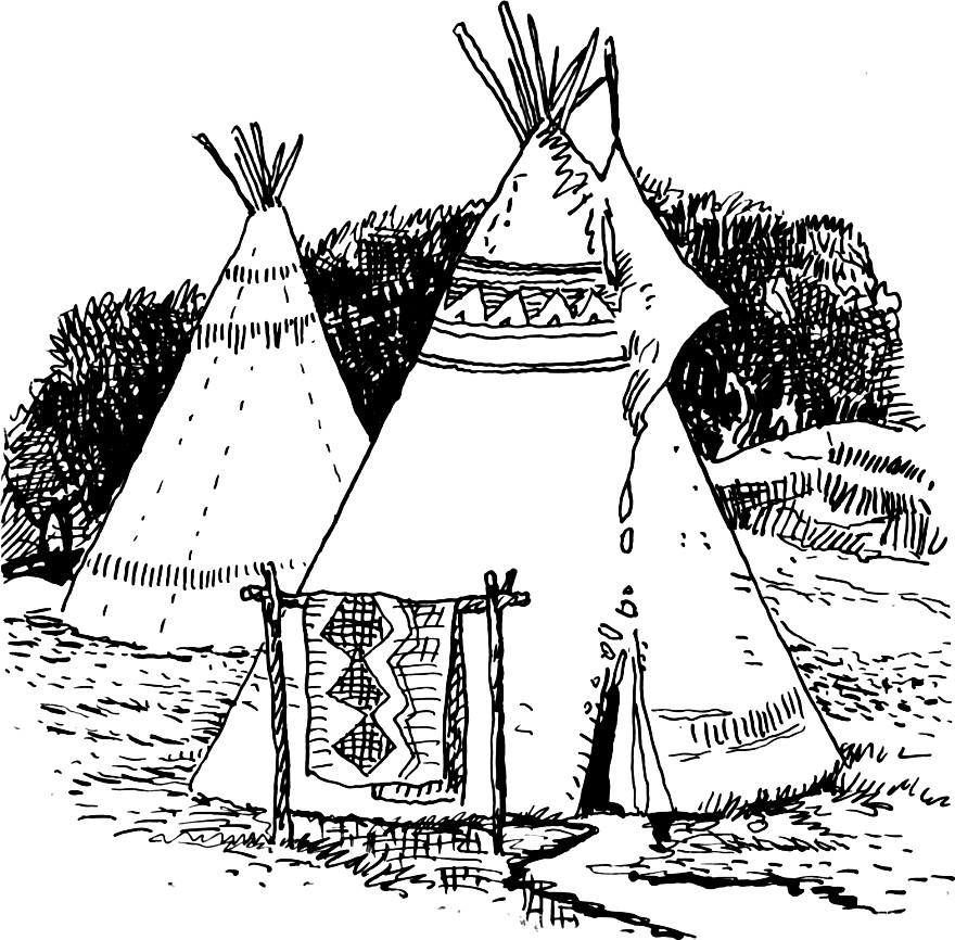tipi Fargeleggingsbilde tipi
