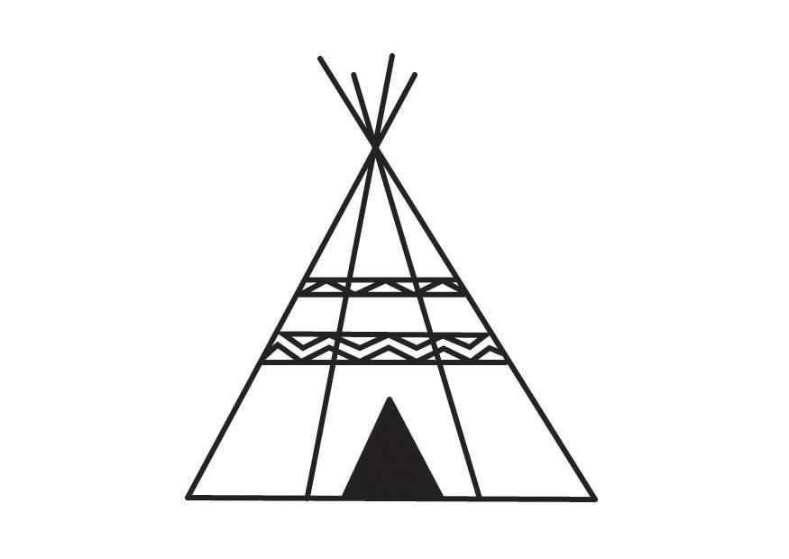 Fargeleggingsbilde tipi
