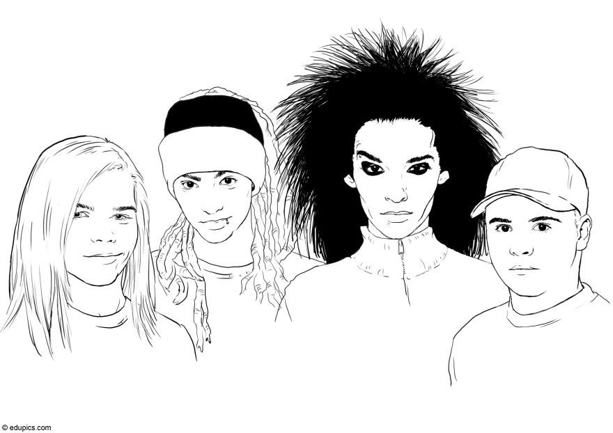tokio hotel Fargeleggingsbilde tokio hotel