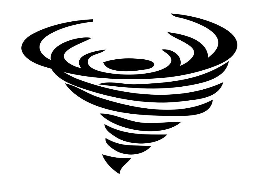 Fargeleggingsbilde tornado
