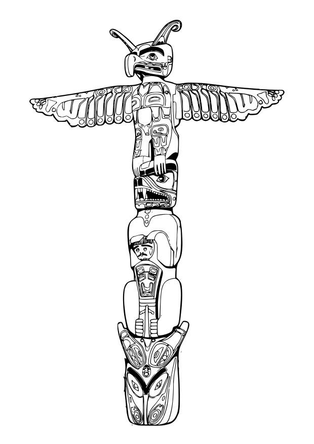 Fargeleggingsbilde totem