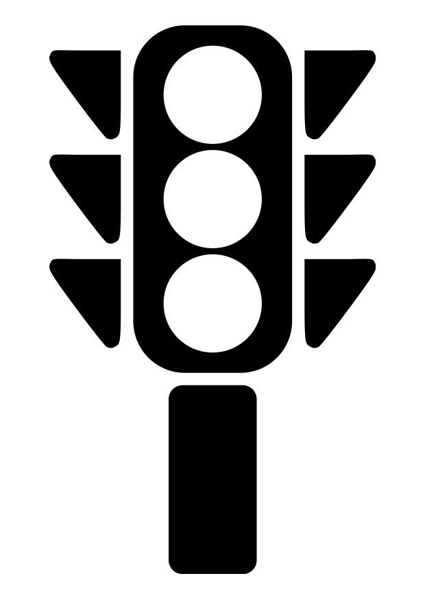 Fargeleggingsbilde trafikklys