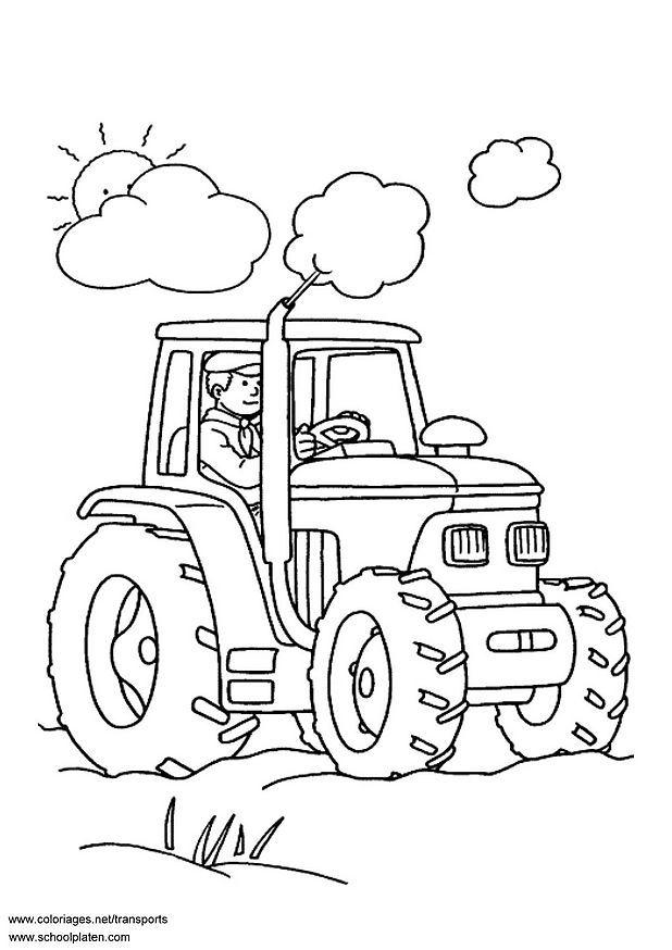 Fargeleggingsbilde traktor