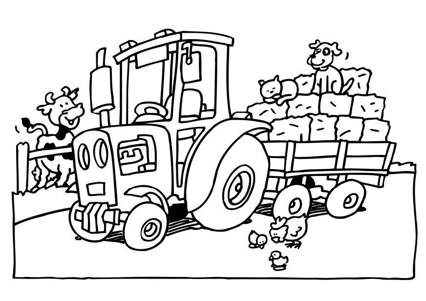 Fargeleggingsbilde traktor
