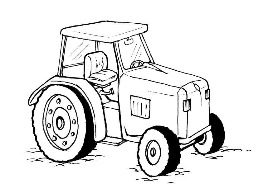 Fargeleggingsbilde traktor