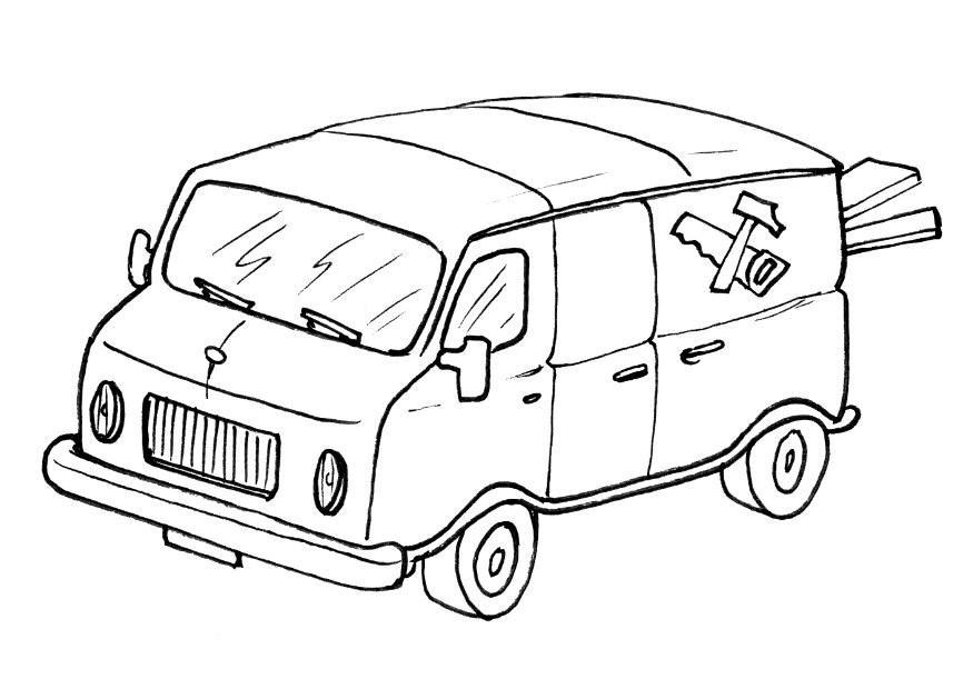 Fargeleggingsbilde transportbil
