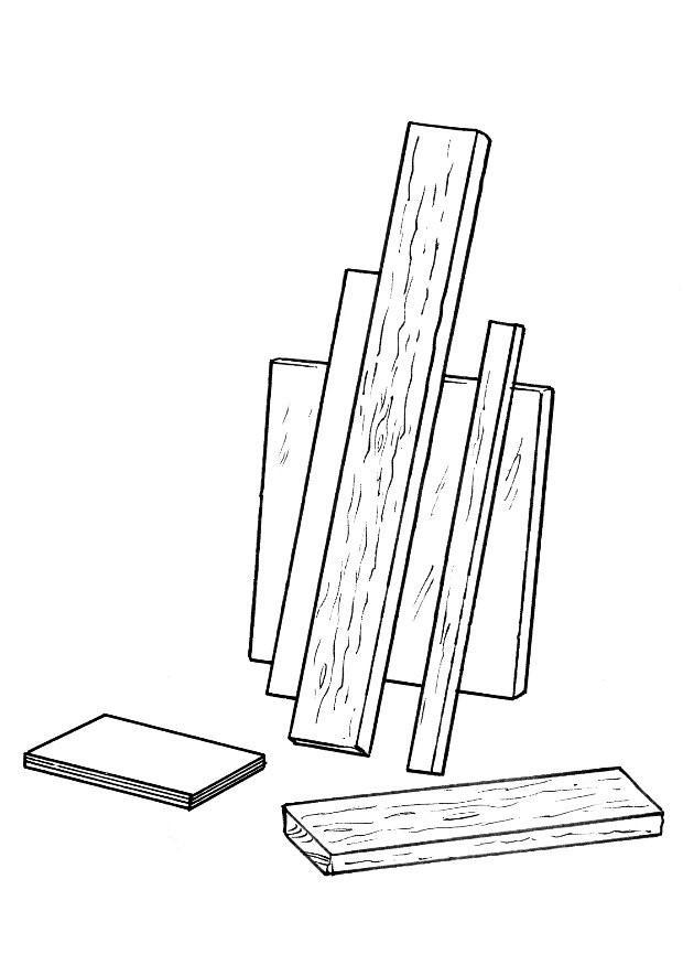treplanker Fargeleggingsbilde treplanker