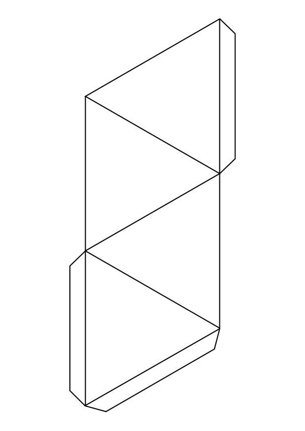 Fargeleggingsbilde triangel - pyramide