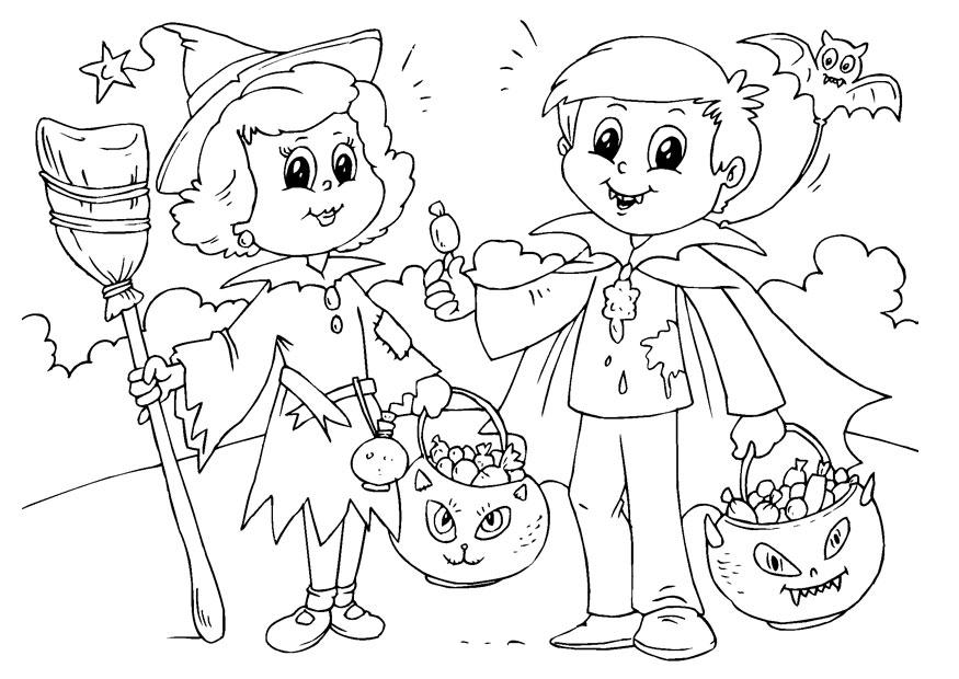 trick or treat Fargeleggingsbilde trick or treat