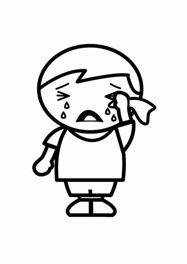 Fargeleggingsbilde trist