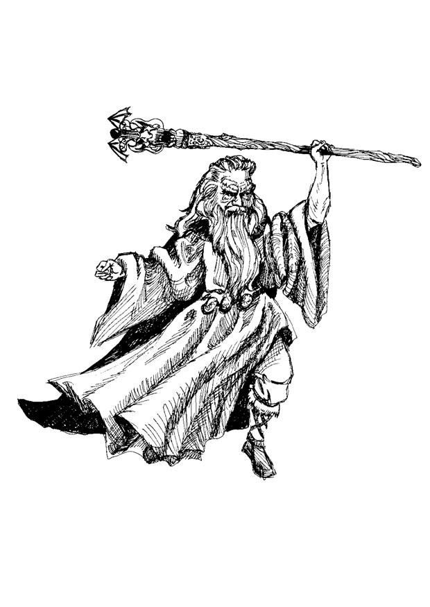 Fargeleggingsbilde trollmann