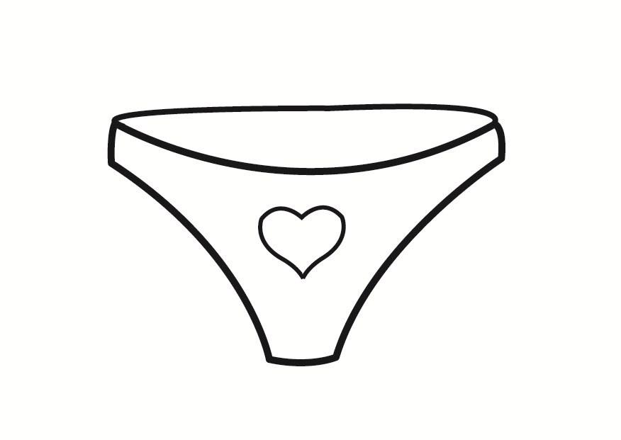 Fargeleggingsbilde truse