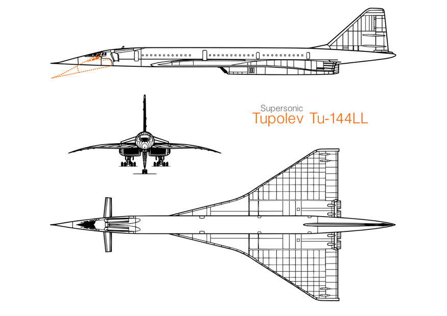Fargeleggingsbilde tupolev - jetfly