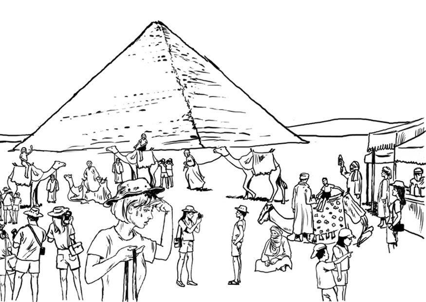 turisme - egypt Fargeleggingsbilde turisme - egypt