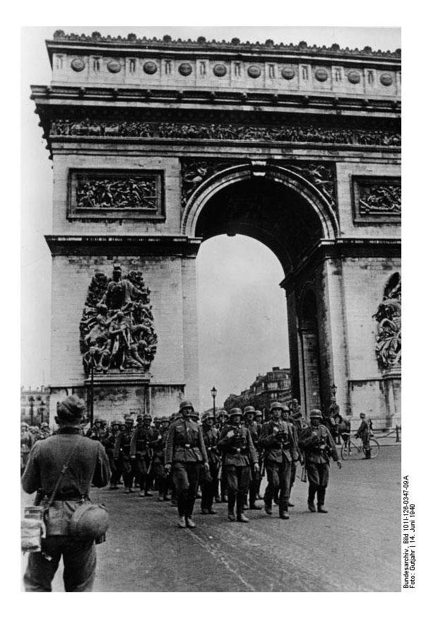 Foto tyske tropper i paris
