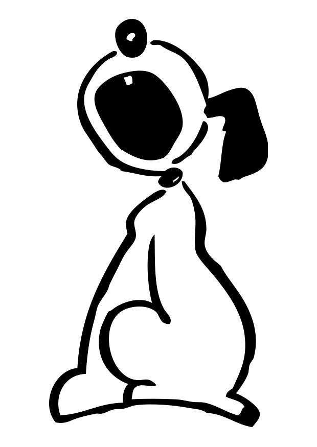 ulende hund Fargeleggingsbilde ulende hund