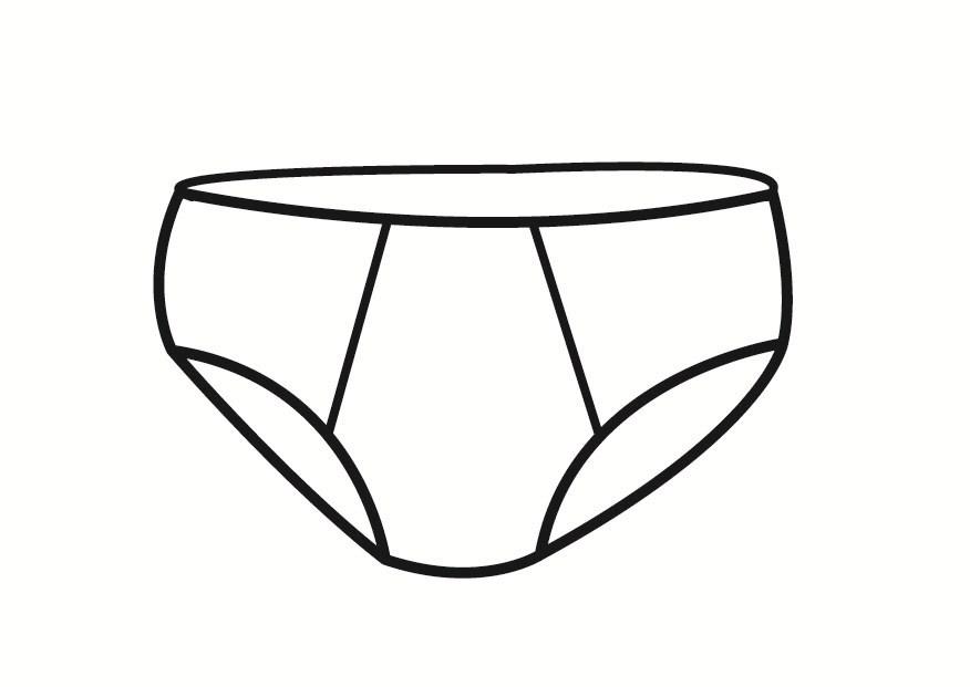 Fargeleggingsbilde underbukser
