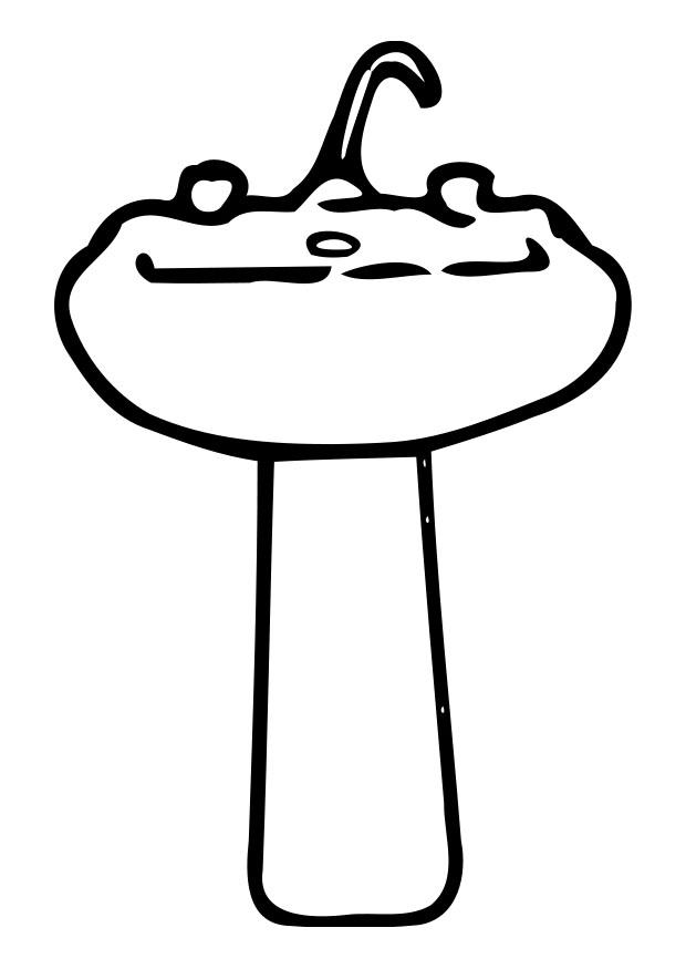 Fargeleggingsbilde vask