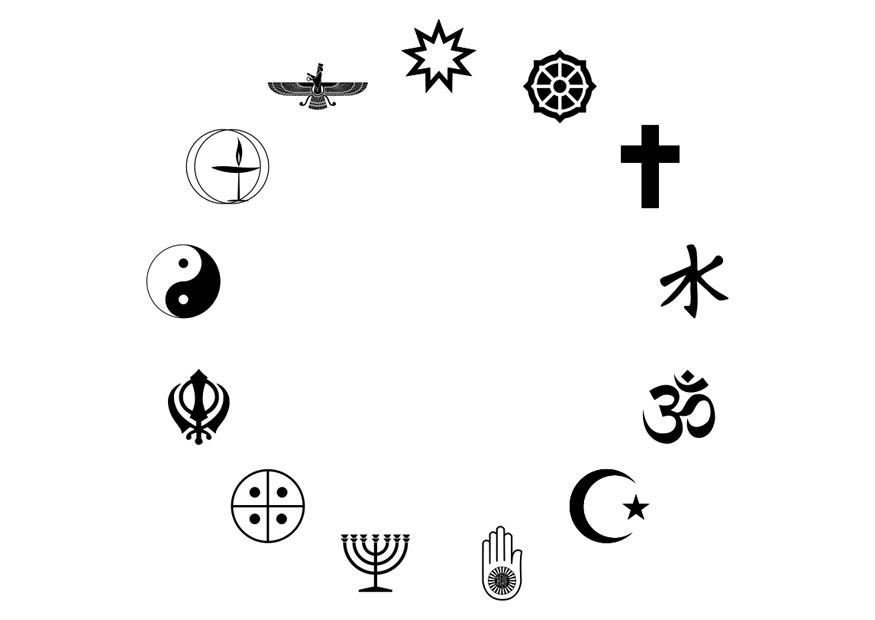 verdensreligioner Fargeleggingsbilde verdensreligioner
