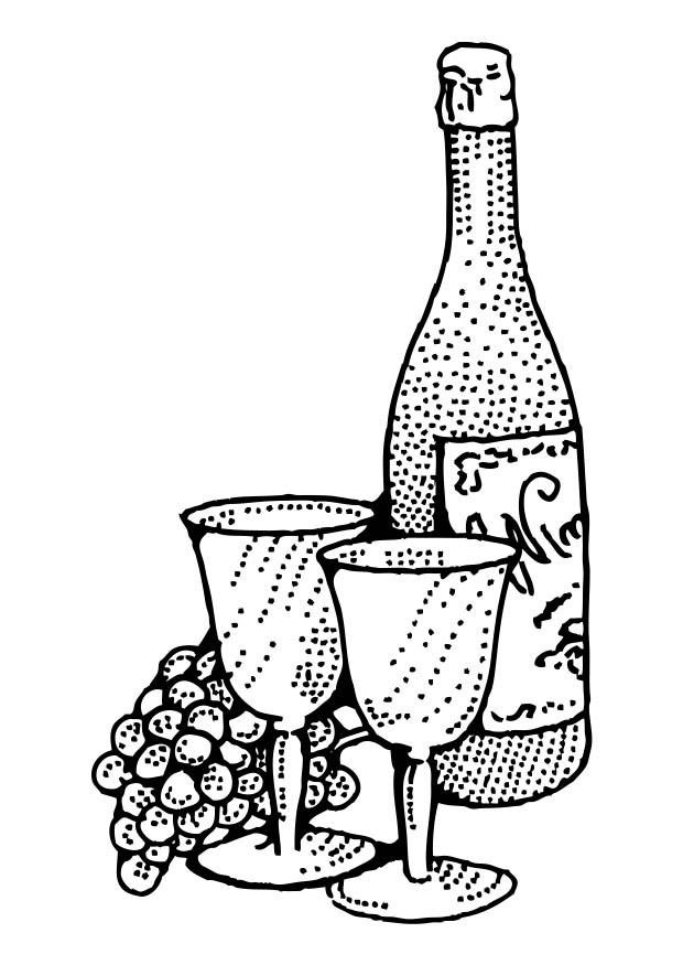 Fargeleggingsbilde vin