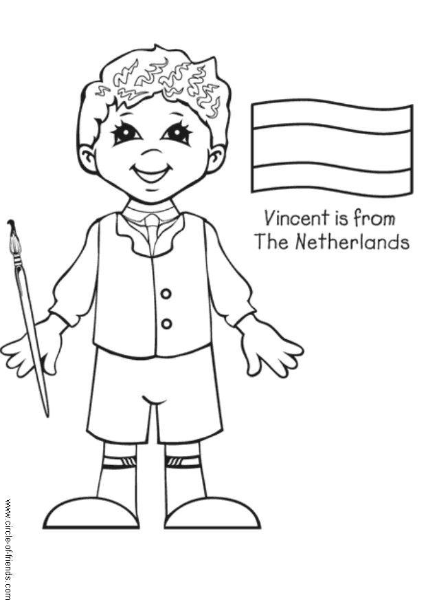 Fargeleggingsbilde vincent fra nederland