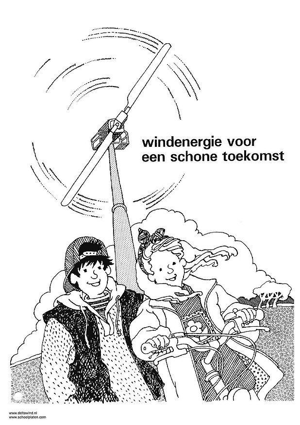 Fargeleggingsbilde vindenergi - vindmA¸lle