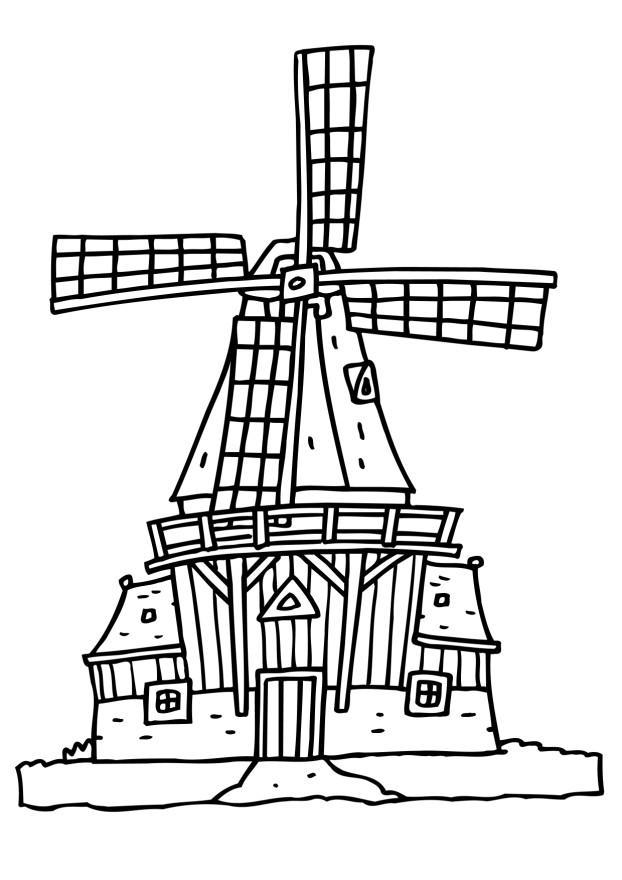 vindmA¸lle Fargeleggingsbilde vindmA¸lle