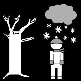 Fargeleggingsbilde vinter